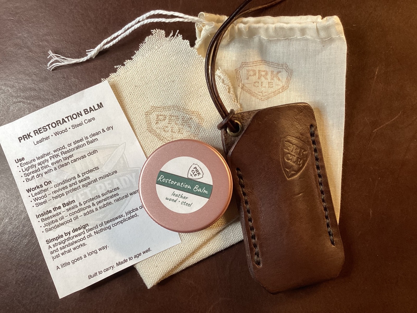 PRK Hand-Stitched Leather Knife Slip – EDC Pocket Protector – 3 Sizes Available