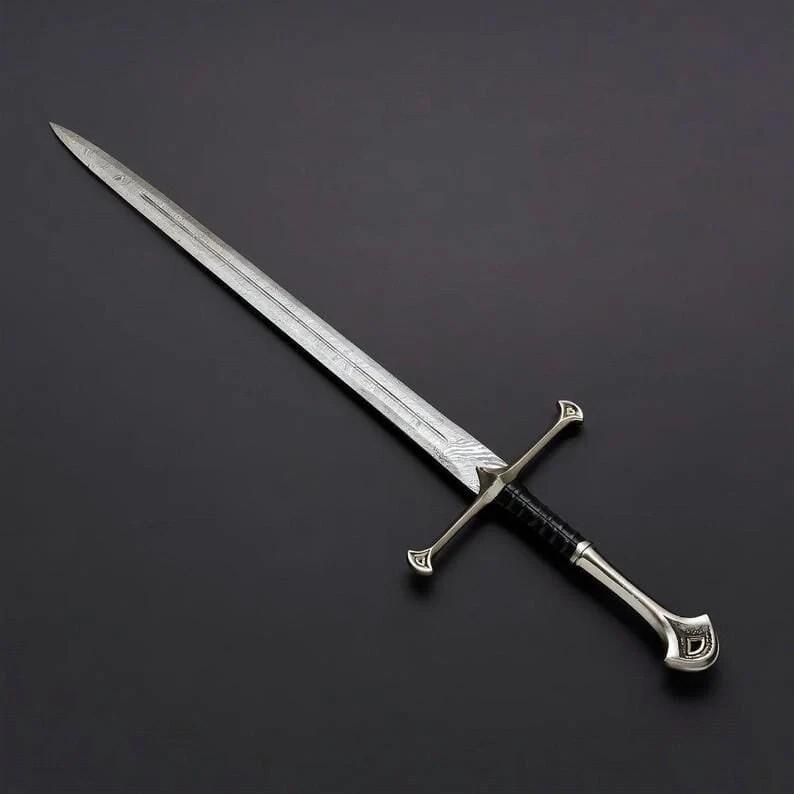 Hand-Forged Damascus Steel ViKing Aragorn Sword | Ancient Sword | With Sheath