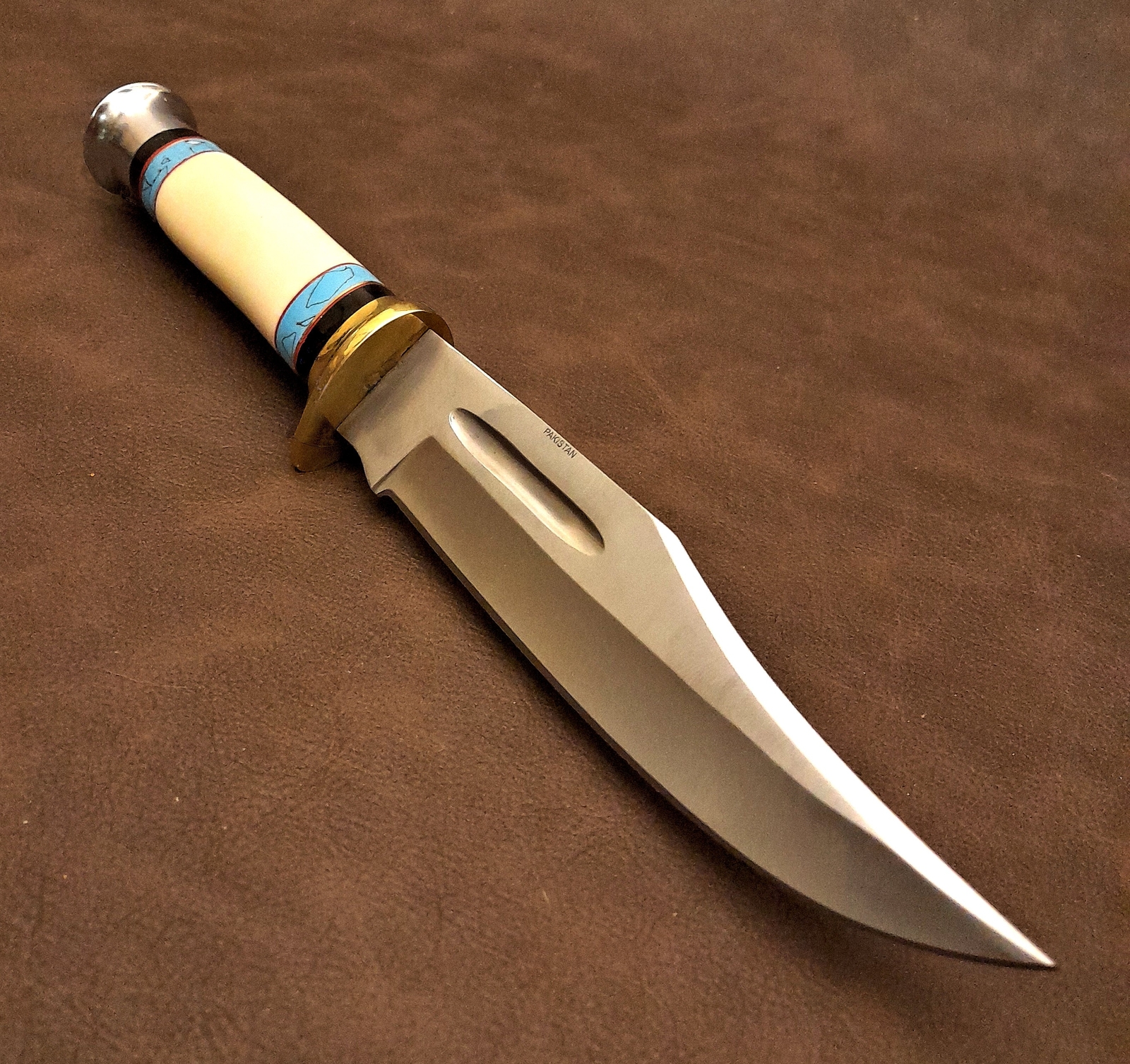 11.25″ Real Bone Fixed Blade Bowie Hunter EDC Knife BL