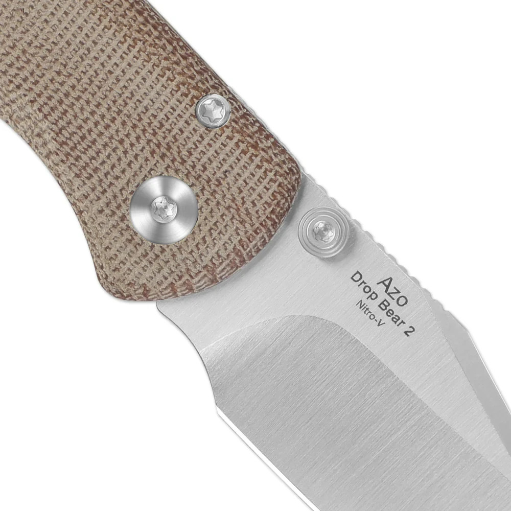 Kizer Cutlery Drop Bear 2 Folding Knife 3″ Nitro V Steel Blade Micarta Handle