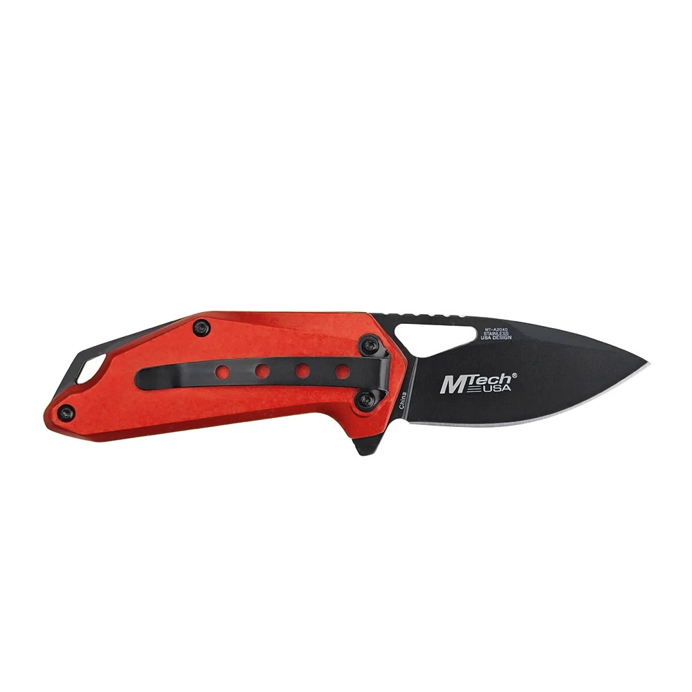 MTech Spring Assisted Knife w/Anodized Aluminum Handle and Pocket Clip