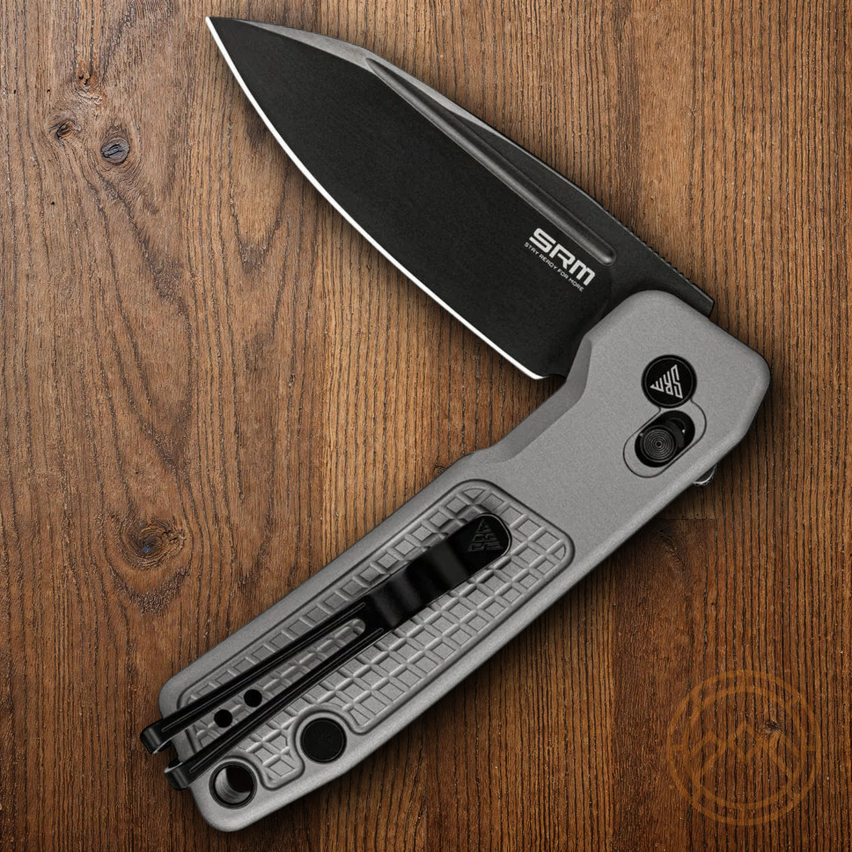 SRM Knives Scout Folding Knife 2.75″ 14C28N Sandvik Steel Blade Gray G10 Handle