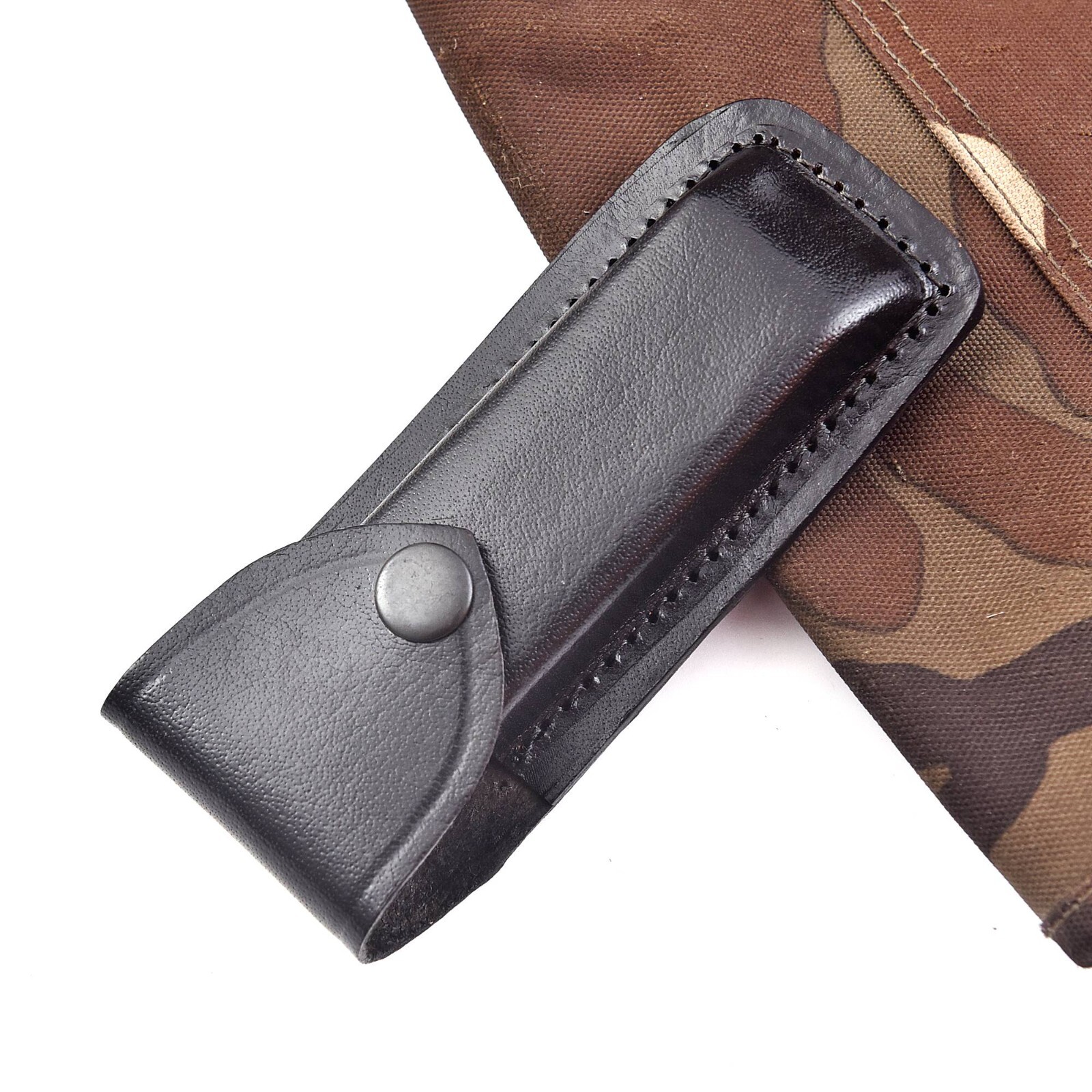 CUSTOM HANDMADE LEATHER VERTICAL SHEATH 5.5″ FOLDING POCKET KNIFE FOR BUCK 110