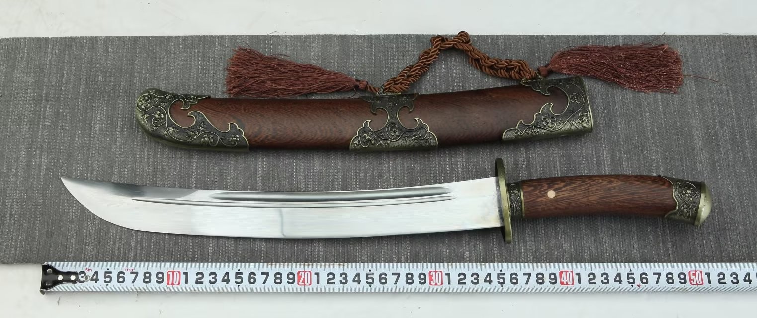 20»Chinese Sword Rosewood Qing Dynasty DAO 1095 Steel Self-defence Short Knife