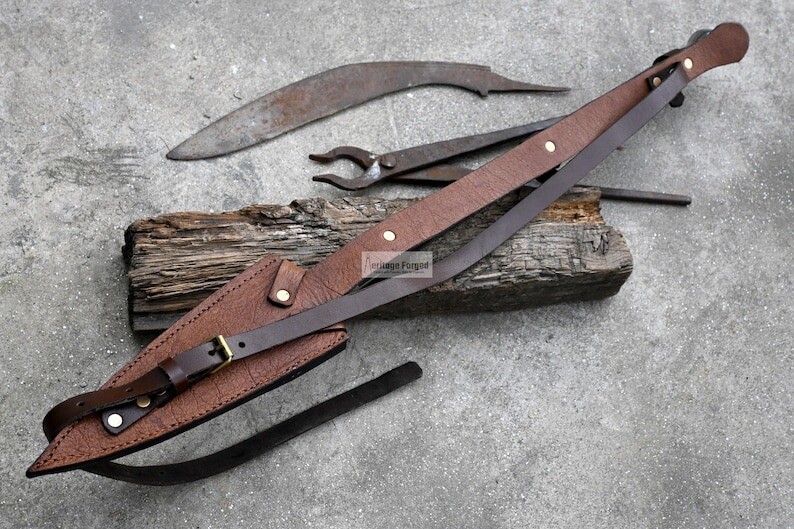 Custom Handmade Carbon Steel Blade Viking Machete Sword | Hunting Sword Camping