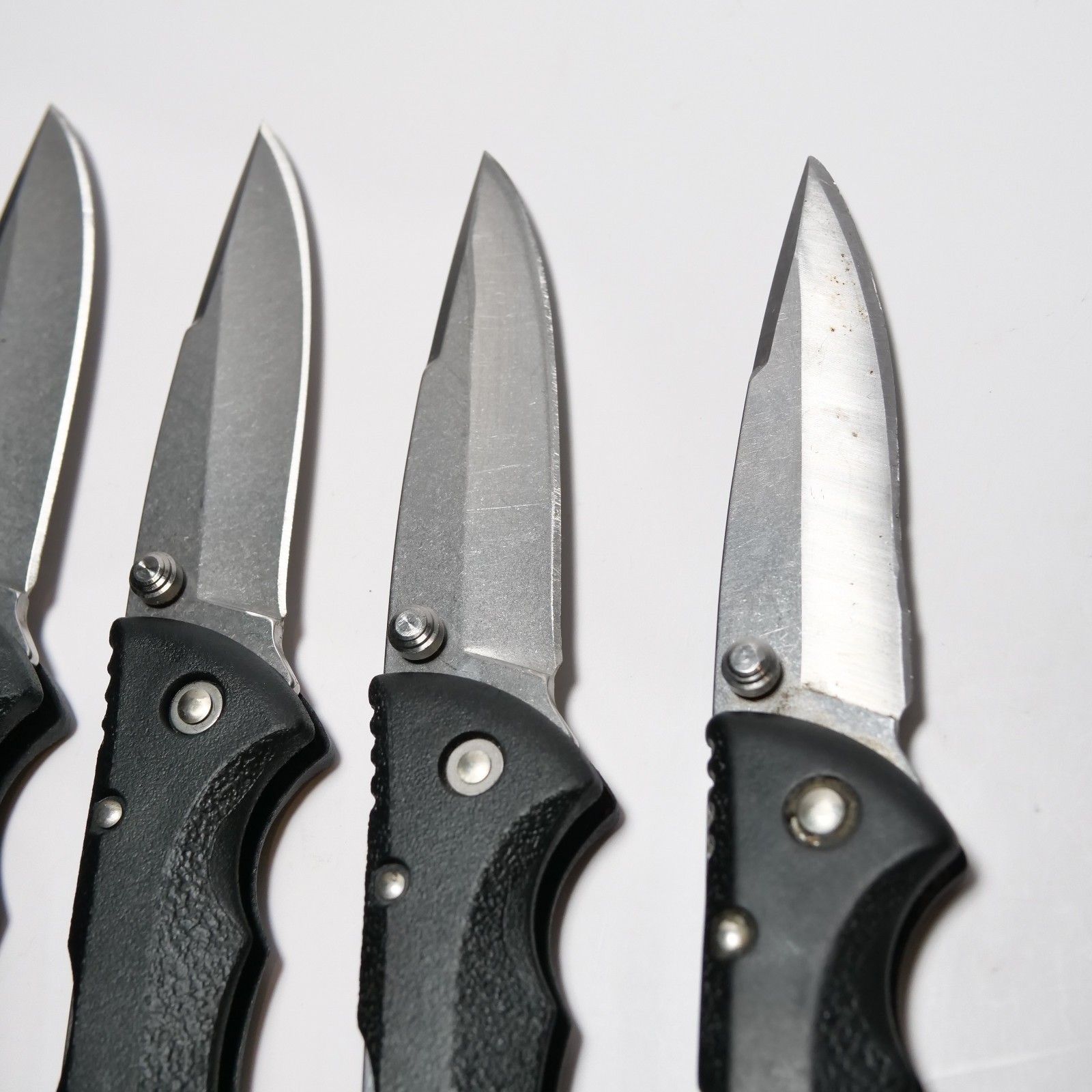 Buck 284 USA Bantam Black Handle Lockback Pocket Knife Lot of 6 Branded Nice
