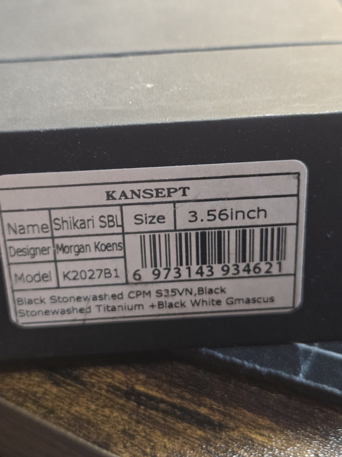 Kansept Shikari SBL Pocketknife CPM S35VN Drop Point Titanium Handle Liner Lock