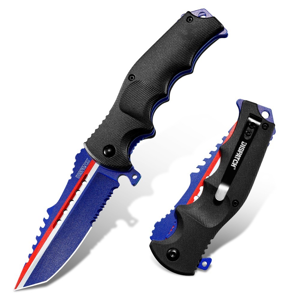 8″Spring Assisted Tactical Pocket Knife Folding Survival Hunting Knife with Clip
