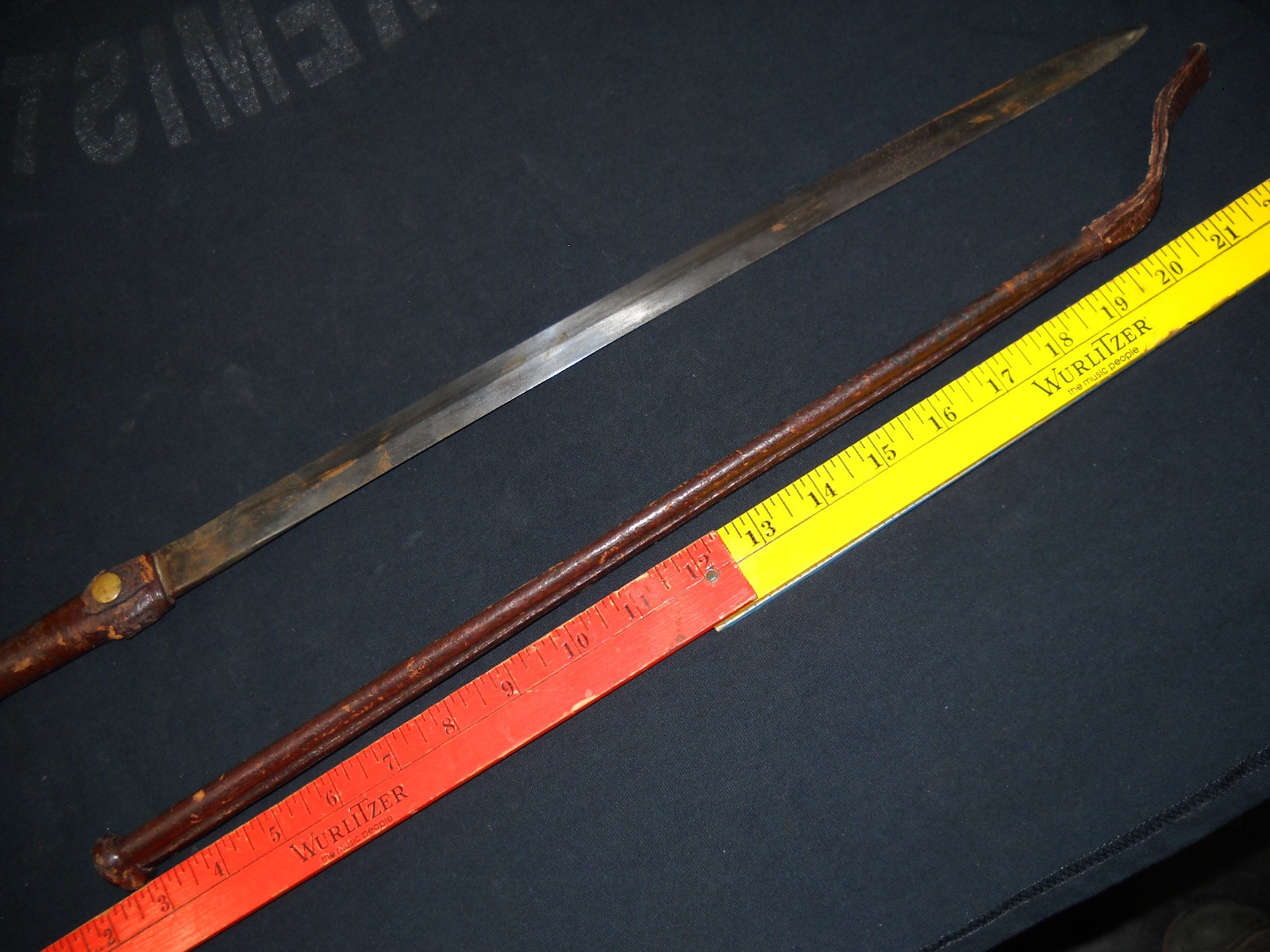 18th Century Small Short Sword Hand Forged Leather Wrapped High Carbon Steel