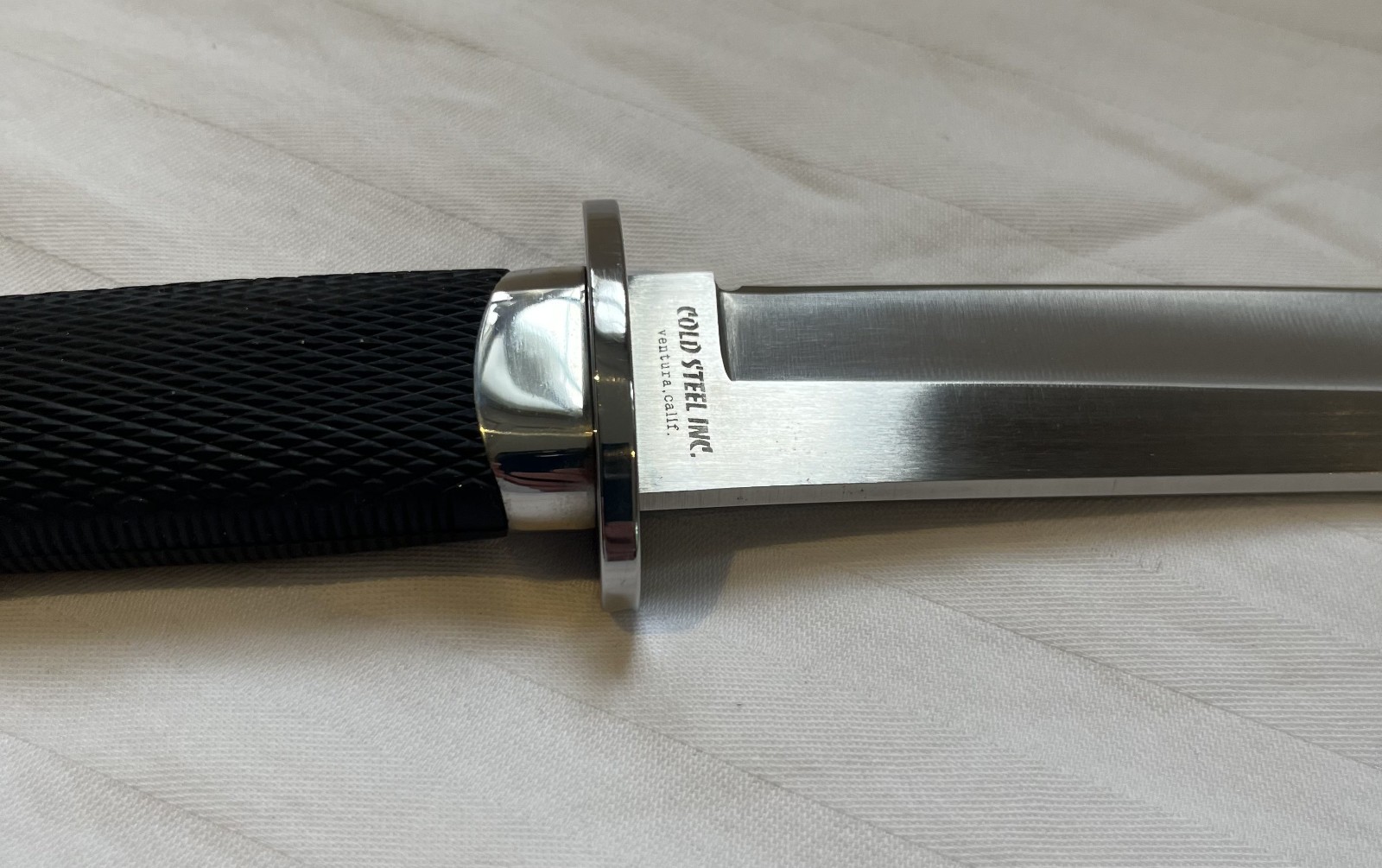 Cold Steel Knife, Japan 80s Magnum Tanto IX 9″ Blade, Leather Sheath Beautiful