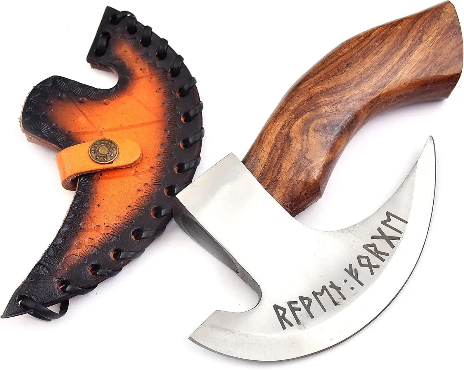 Small Viking Pizza Cutter Axe Gift Set Carbon Steel Pizza Axe Mini Celtic Knife