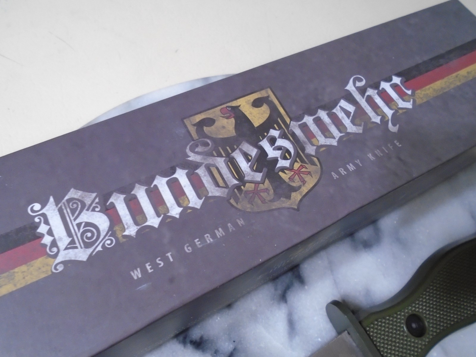 Bundeswehr German Army Fixed Blade Knife MI211 Spearpoint OD Green 10.30″ OA New