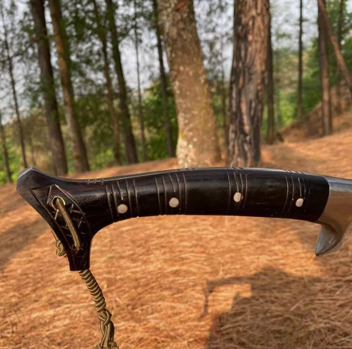 Custom Handmade Carbon Steel Blade Tactical Machete Sword| Hunting Sword Camping