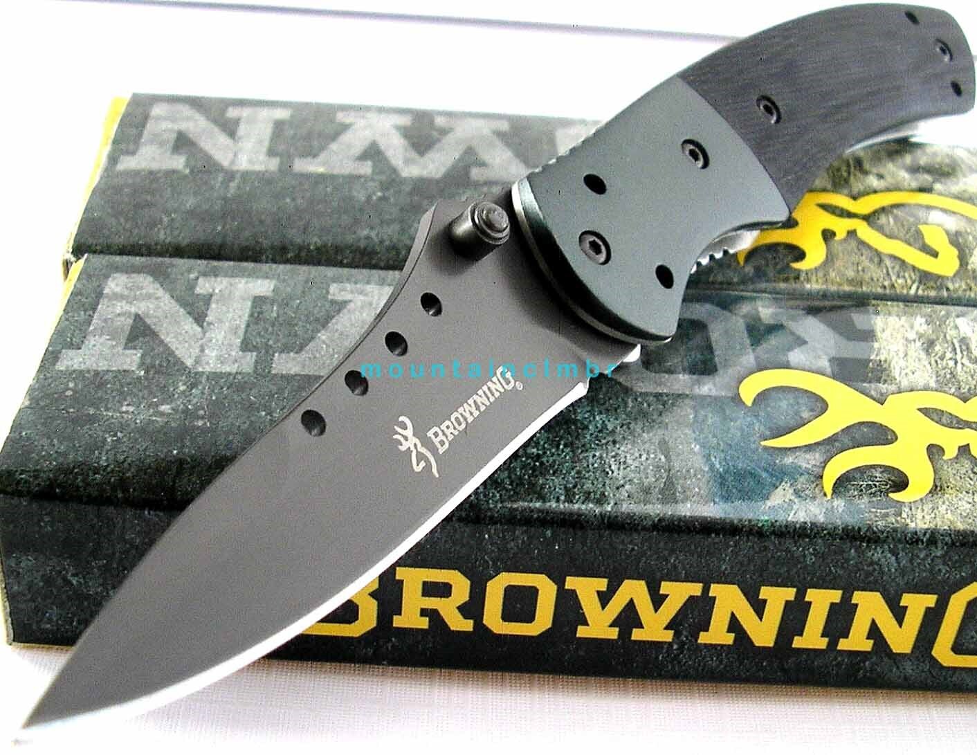 Browning RARE Midway Sliver Titanium Coated Linerlock 7.2/4.2 G10 Knife MANUAL