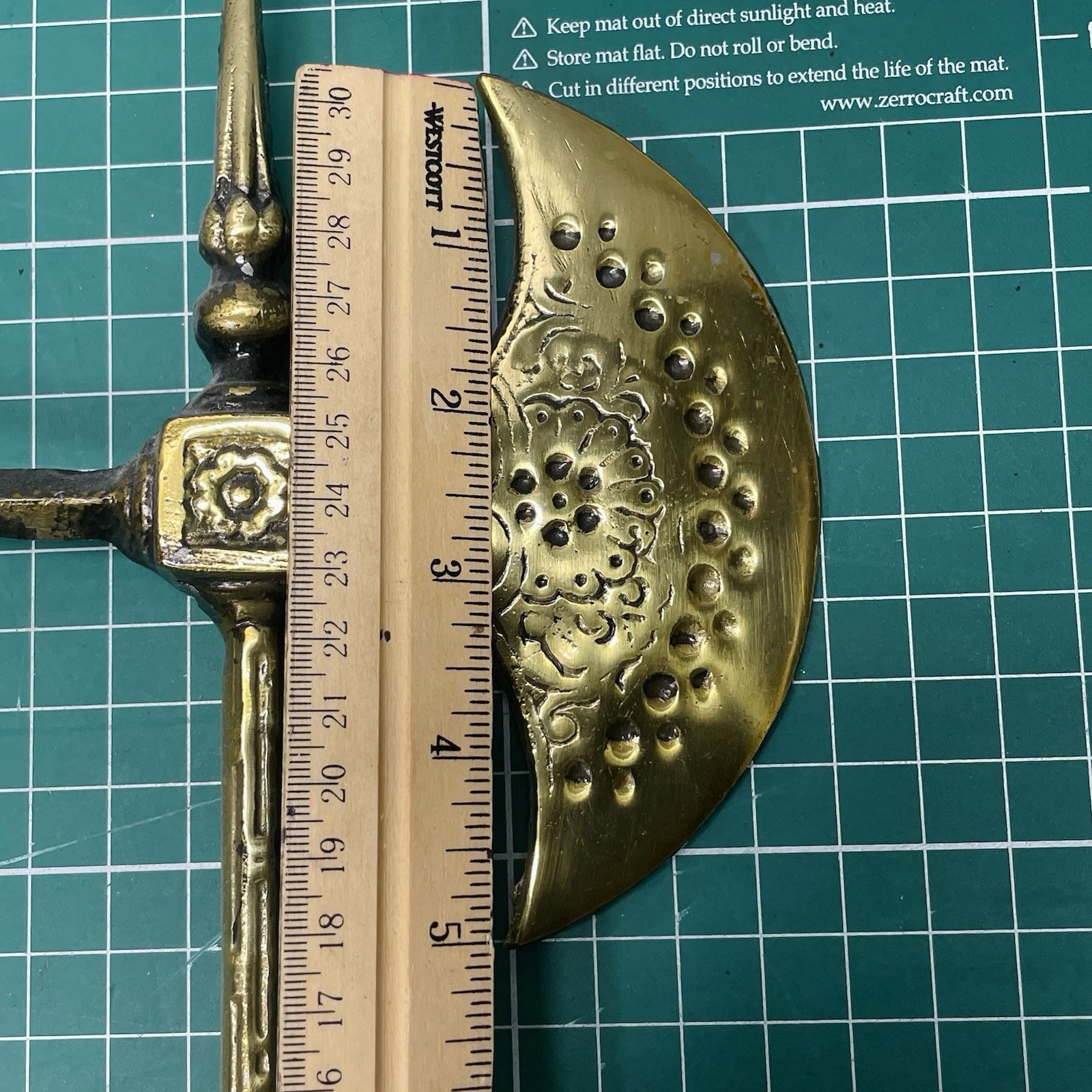 Vintage Metal Decorative Axes Pair Wall Mount Made In Japan Medieval Decor