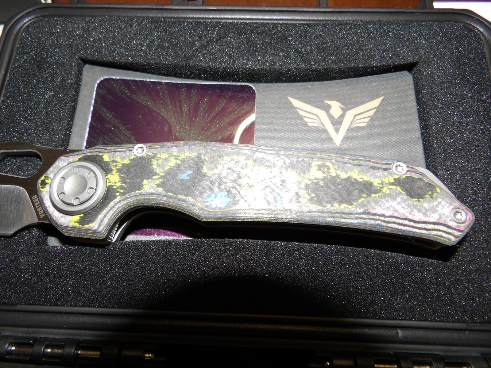 New Vosteed 4th Anniversary Thunderbird V vanchor lock Knife Ultimate warrior CF