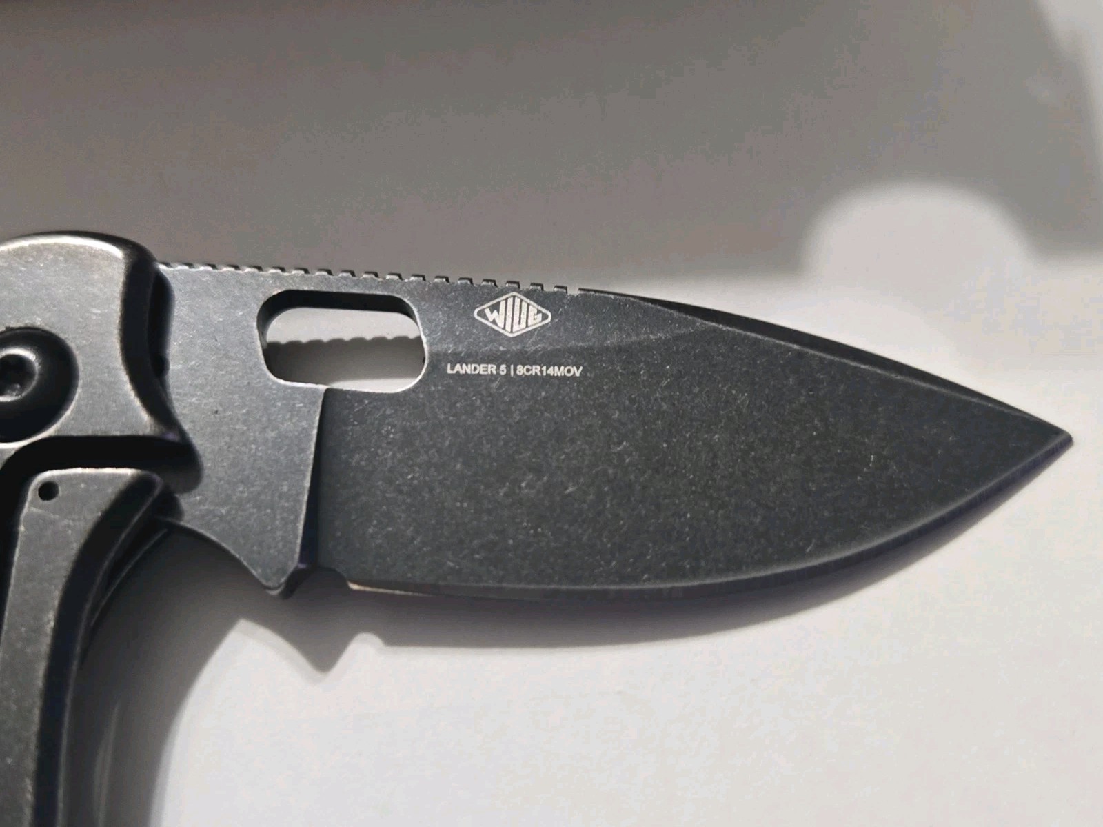Knafs Lander 5 Black Stone Wash 8CR14MOV Frame Lock Knif.. NEW!!