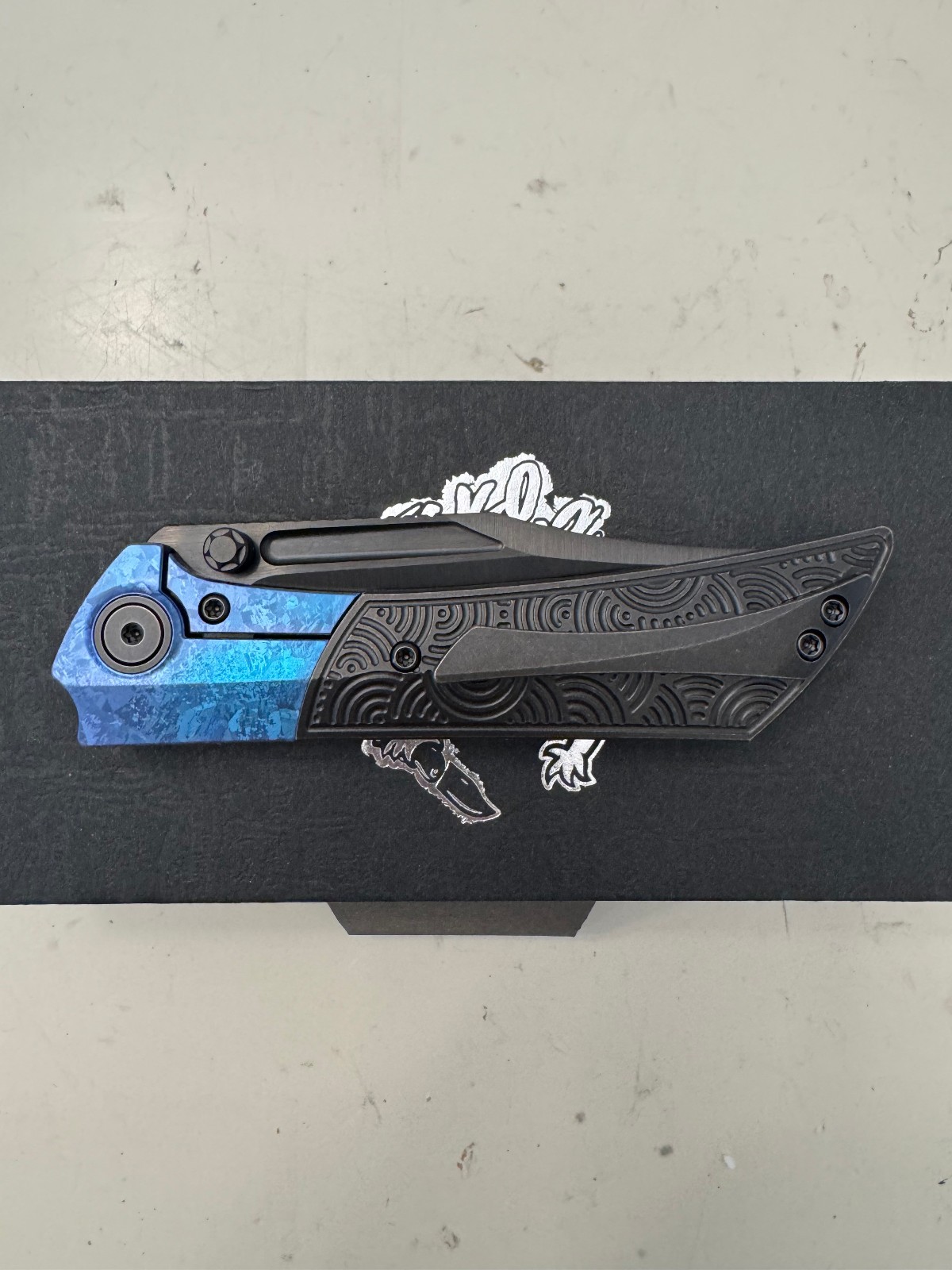 GECKO Knifeworks x Urban EDC Excl DUNE Satin DLC Vanax Chaos Seigaiha Blurple Ti