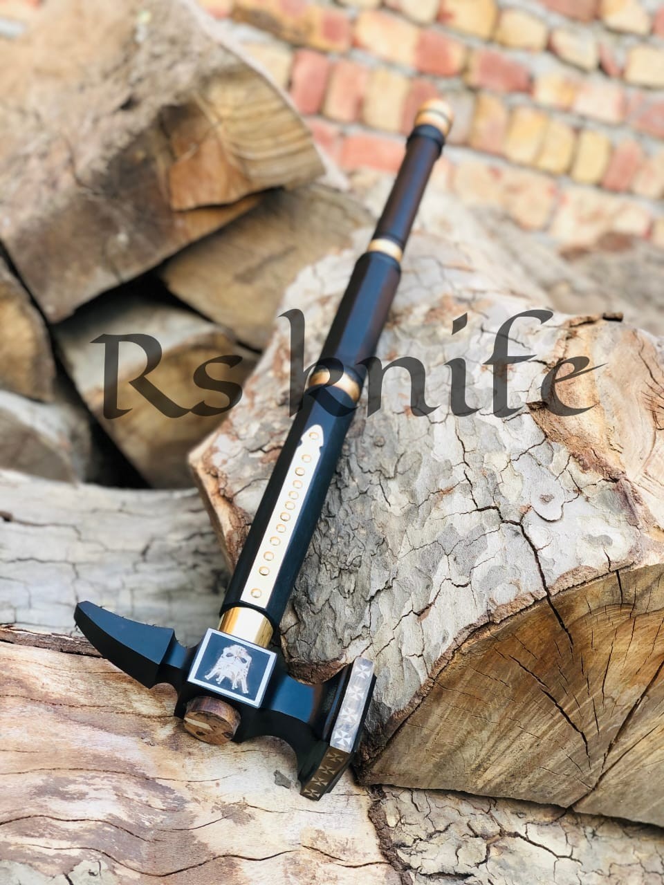 Handmade Viking War Hammer 32″ | High Carbon Steel Medieval skull hammer gift