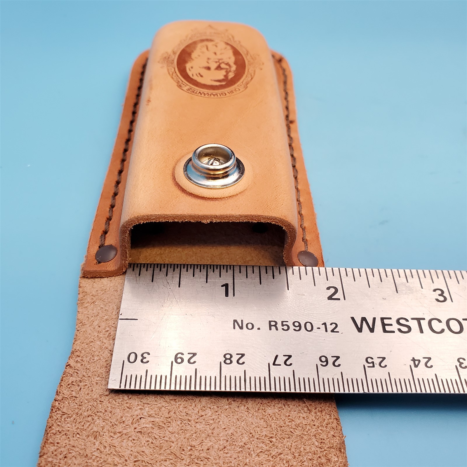 Case XX Pocket Knife Sheath Brown Leather Folding Blade Hunter Case 6″ FS