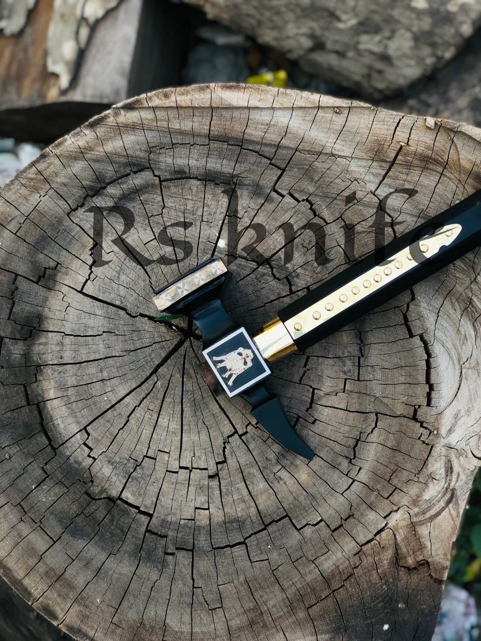 Handmade Viking War Hammer 32″ | High Carbon Steel Medieval skull hammer gift