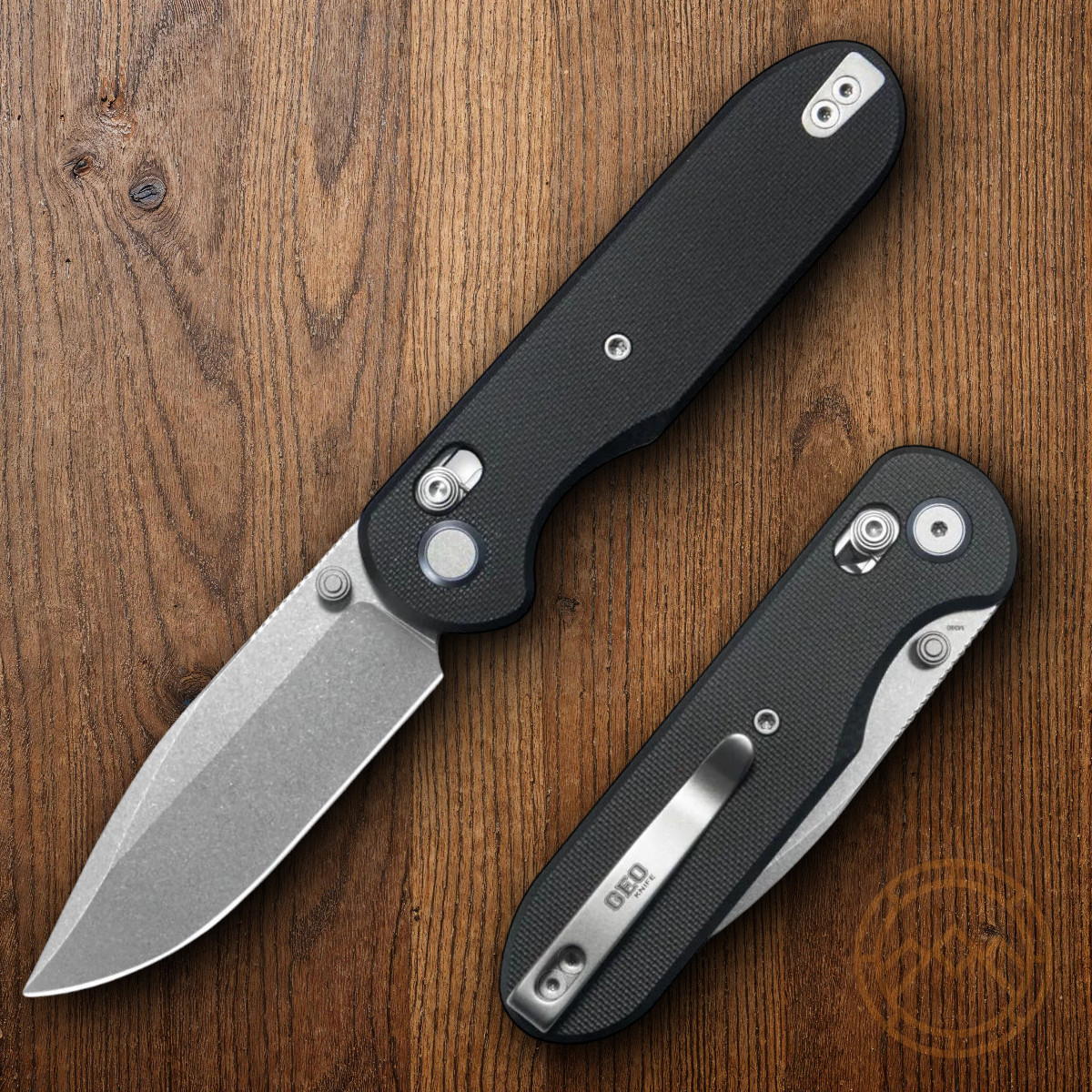GEO Knife Ethereal Folding Knife 3″ Bohler M390 Steel Blade Black G10 Handle