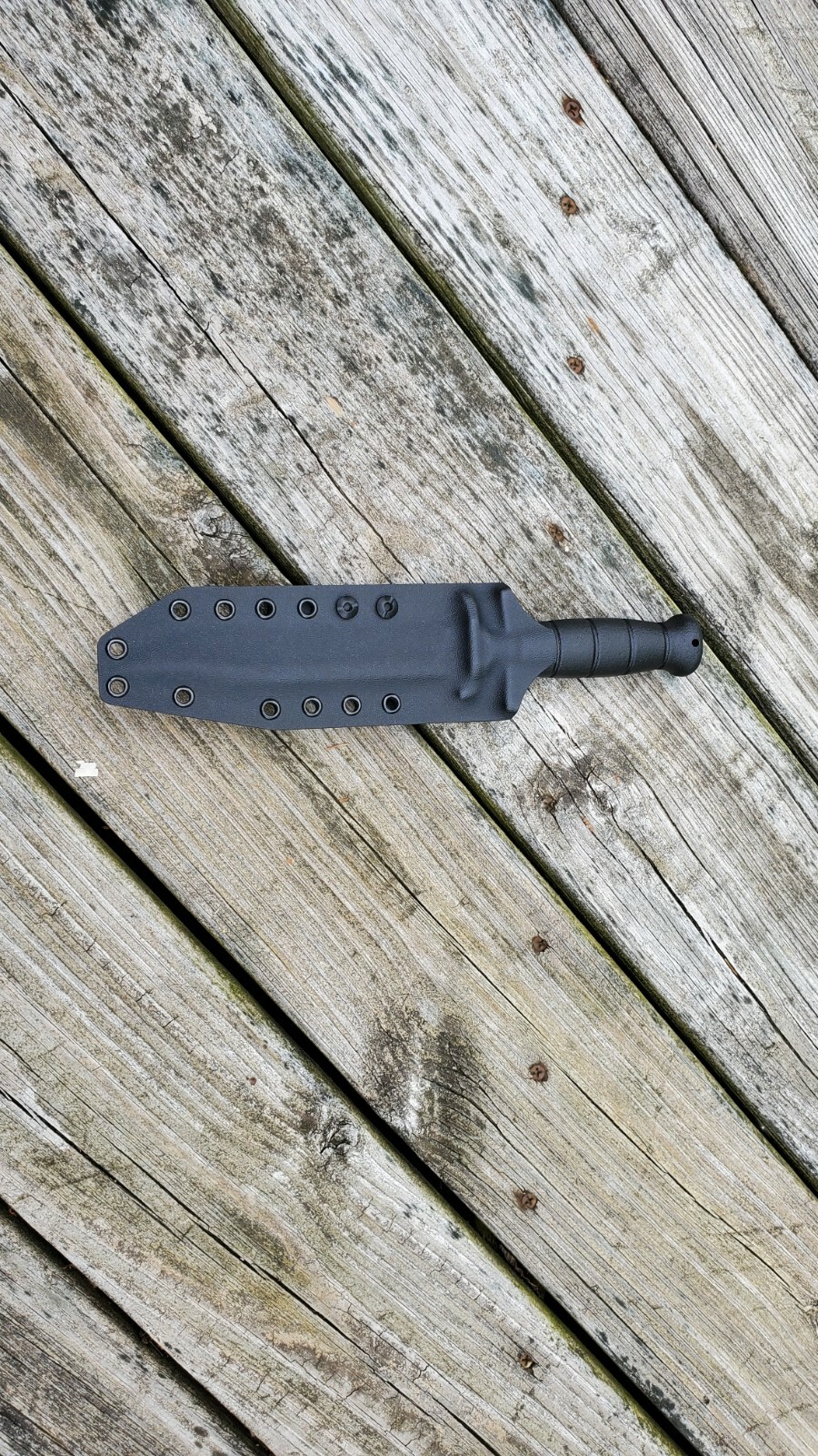 Custom Kydex sheath for GLOCK FIELD KNIFE 78 & 81, pancake style, belt clip (Bk)