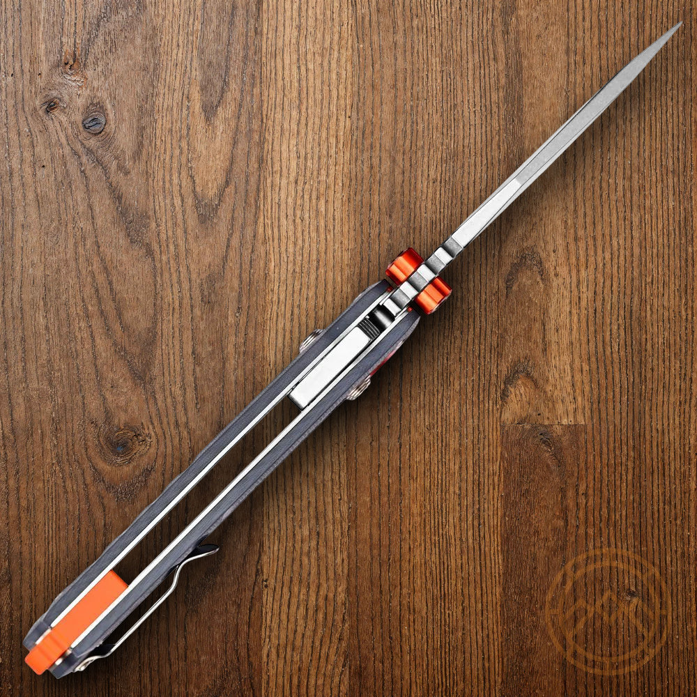 CJRB Doubletap Folding Knife 3⅞» D2 Tool Steel Drop Point Blade Blue G10 Handle