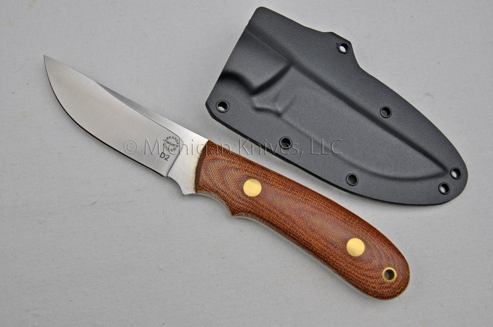 Bob Dozier / Dan Crotts Custom Knife – Straight Hunter – Natural Micarta & D2