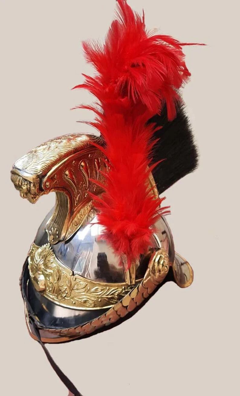 Antique French Napoleon Brass Helmet Pickelhaube Napoleon Hat for Teams Gift