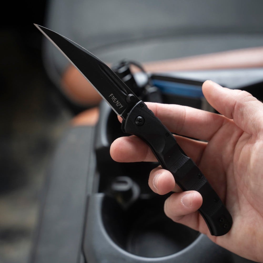 Cold Steel Frenzy II Folding Knife 3.5″ CPM-3V Steel Blade Black G10 Handle