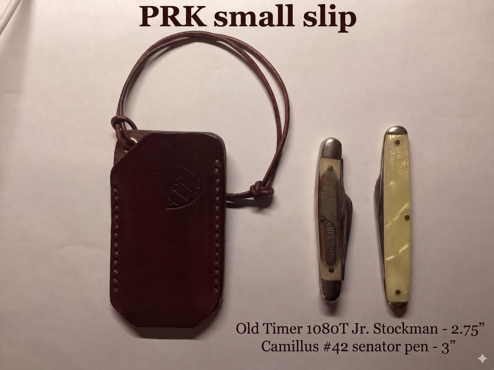 PRK Hand-Stitched Leather Knife Slip – EDC Pocket Protector – 3 Sizes Available