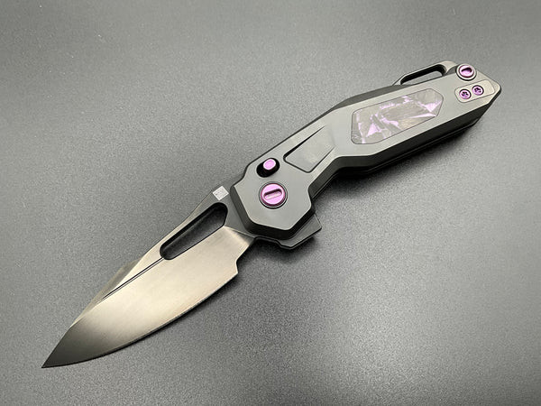 Ketuo Mini Griffin Folding Knife 3″ Bohler M390 Steel Blade Titanium/CF Handle
