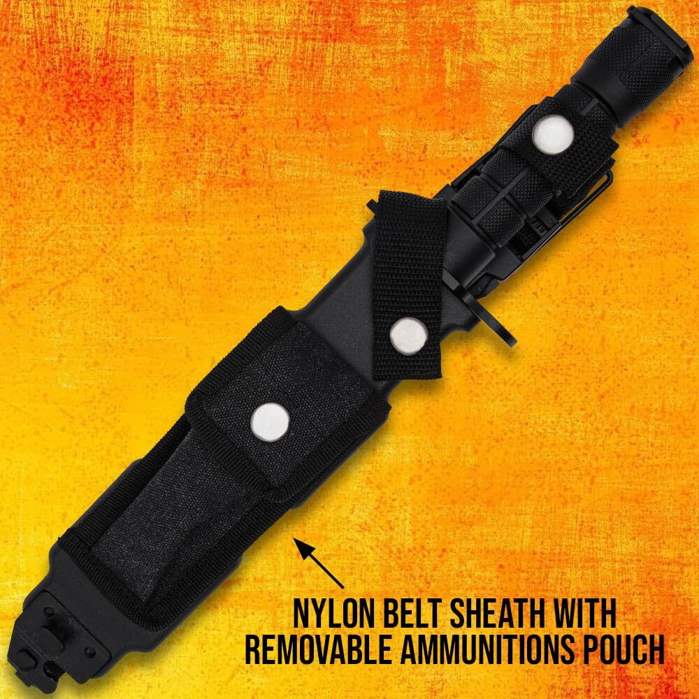 USMC M-9 Fixed Blade Knife and Sheath | Officially Licensed | Sawback Spine