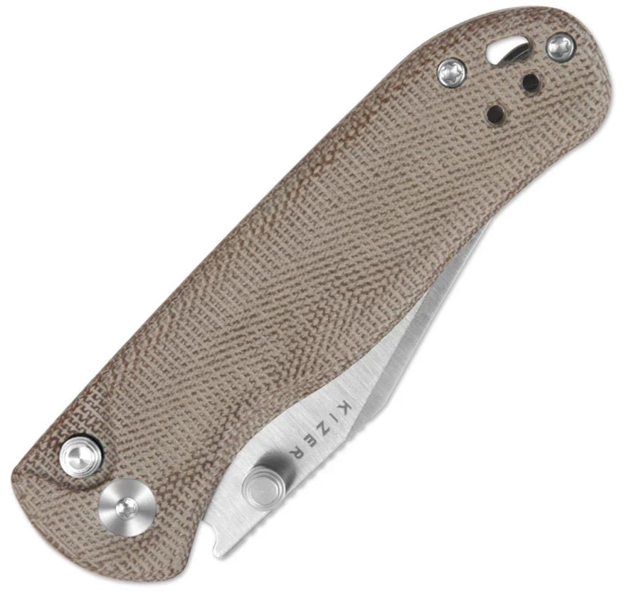 Kizer Cutlery Drop Bear 2 Folding Knife 3″ Nitro V Steel Blade Micarta Handle