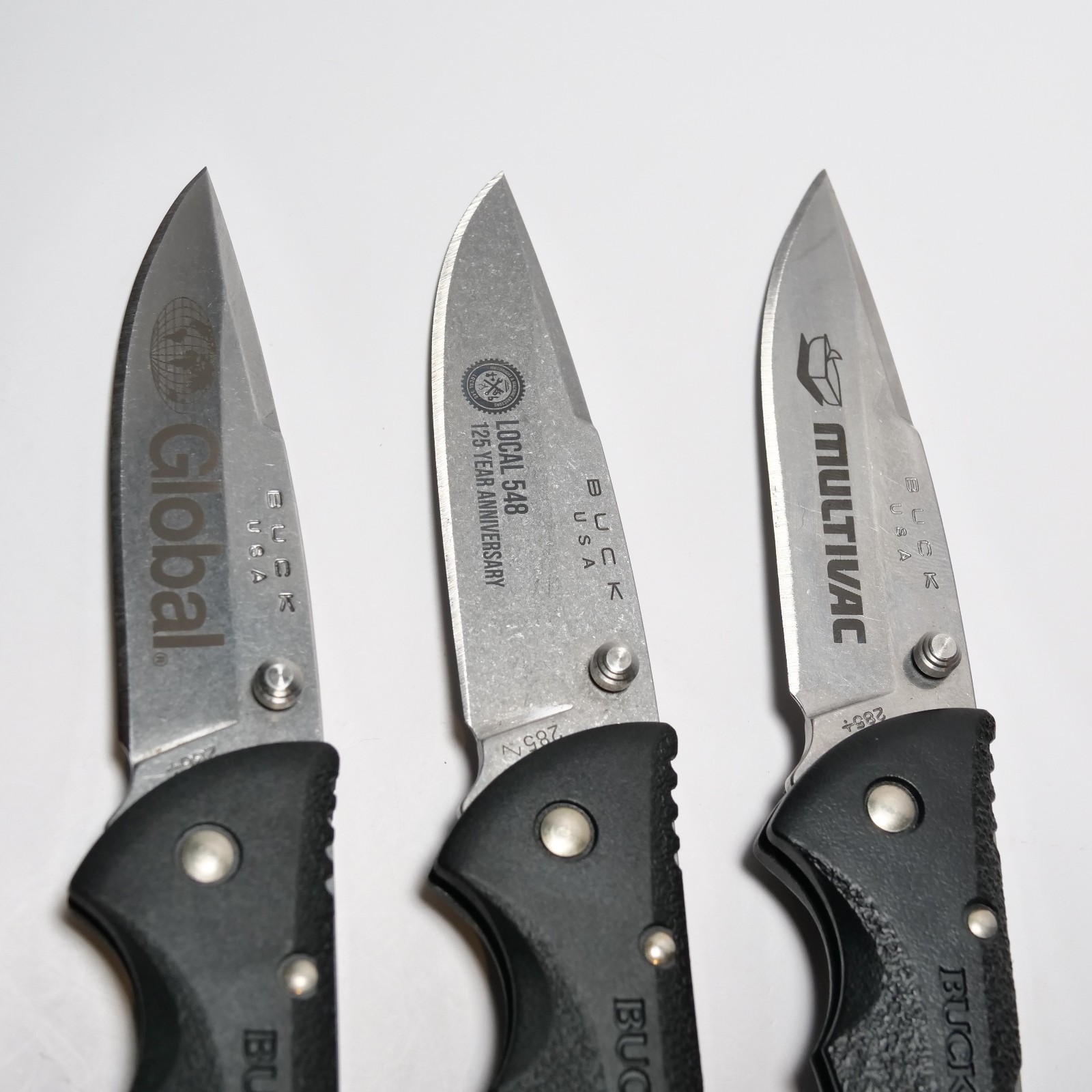 Buck USA 285 Bantam Folding Knife Lot Branded Blades Excellent Shape