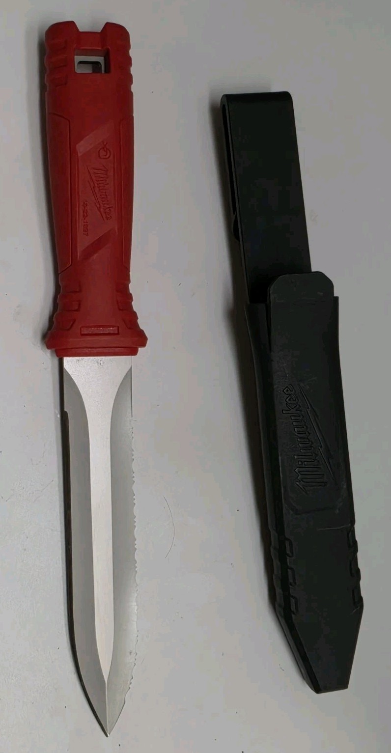 Milwaukee Duct Knife with 5.5 in. Blade and Sheath
