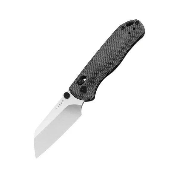 Kizer Drop Bear 2 Folding Knife Black Micarta Handle Nitro-V Plain V3619.2KS1