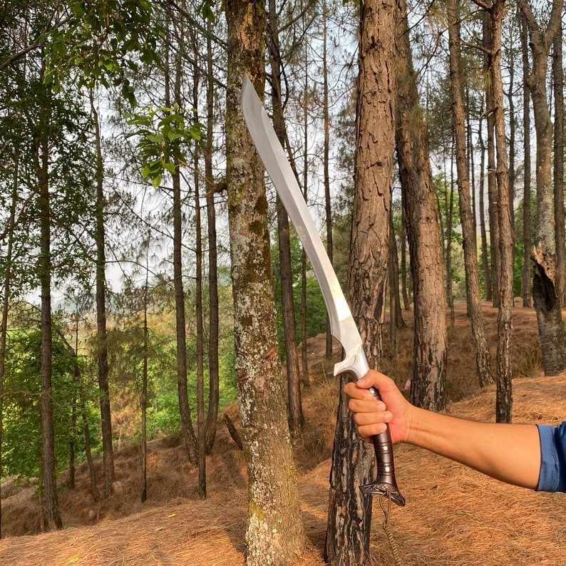 Custom Handmade Carbon Steel Blade Tactical Machete Sword | Hunting | 32 inches
