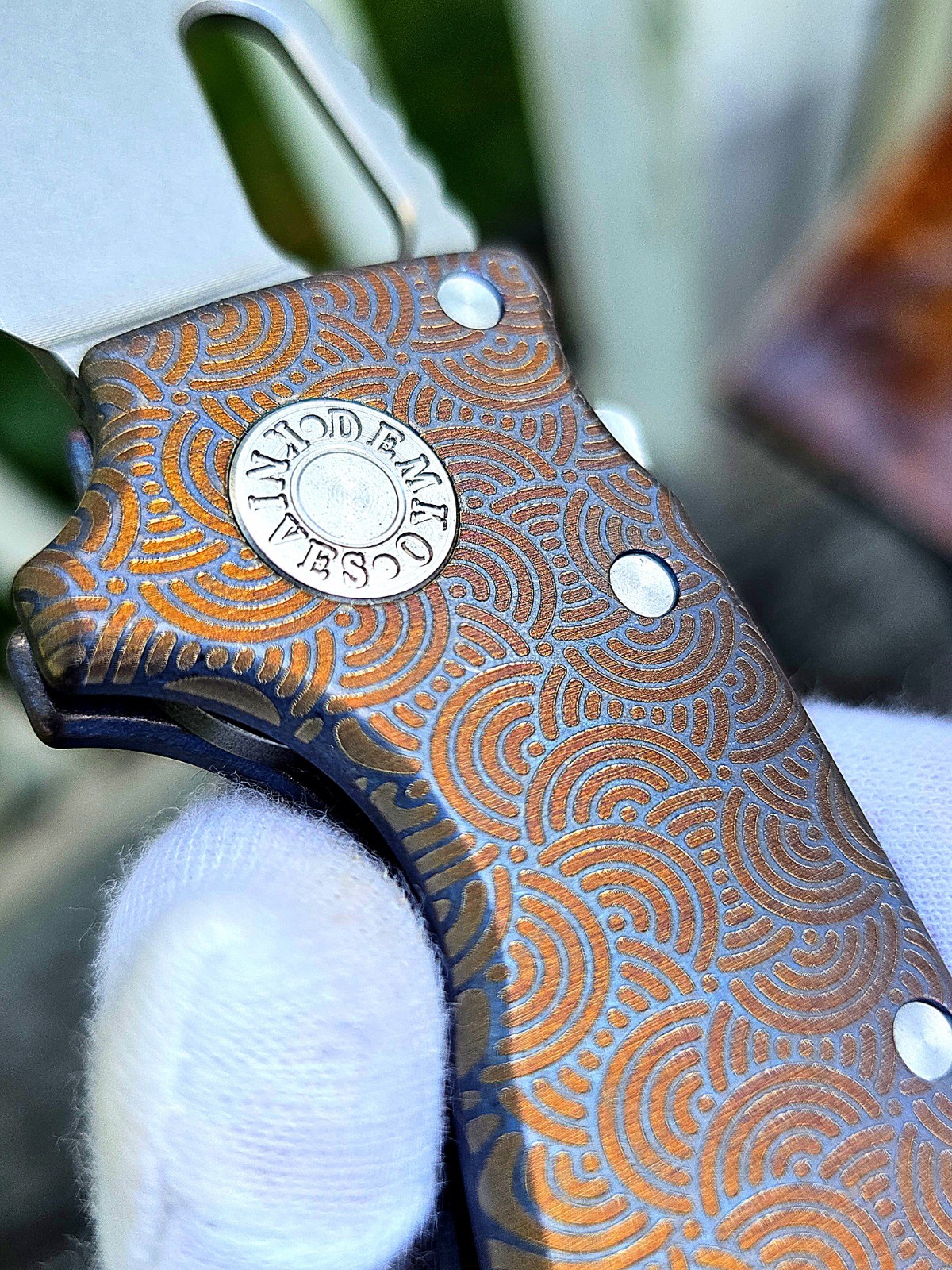 🌟RARE DEMKOxURBAN EXCLUSIVE! BLUE TITANIUM/BRONZE SEIGAIHA SHARK-A-TAC MAGNACUT