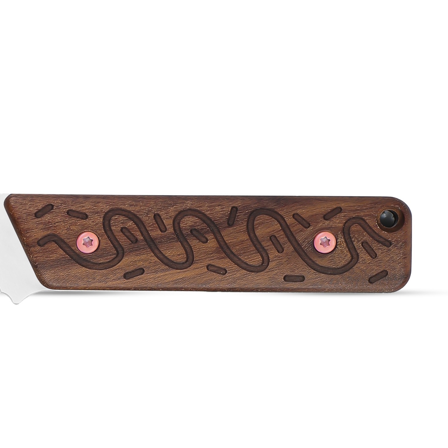 Kizer Smolt Drop Point Fixed Blade Knife AEB-L Blade Mkuruti Wood Handle 1063A8