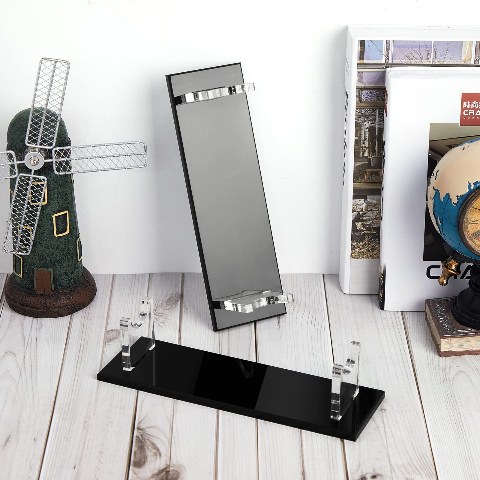 Acrylic Sword Stand 2Piece Desktop Holder for Decorative Table Display