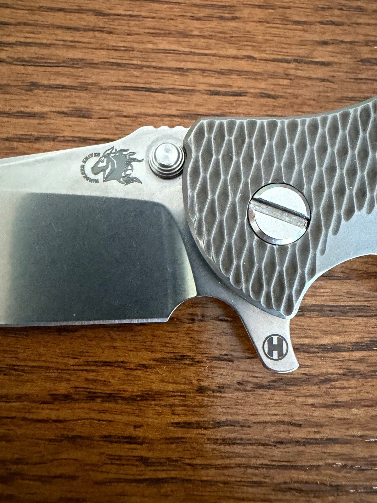 2025 Hinderer Knives Jurassic Slicer Hollow Ground Magnacut Full Ti Titanium