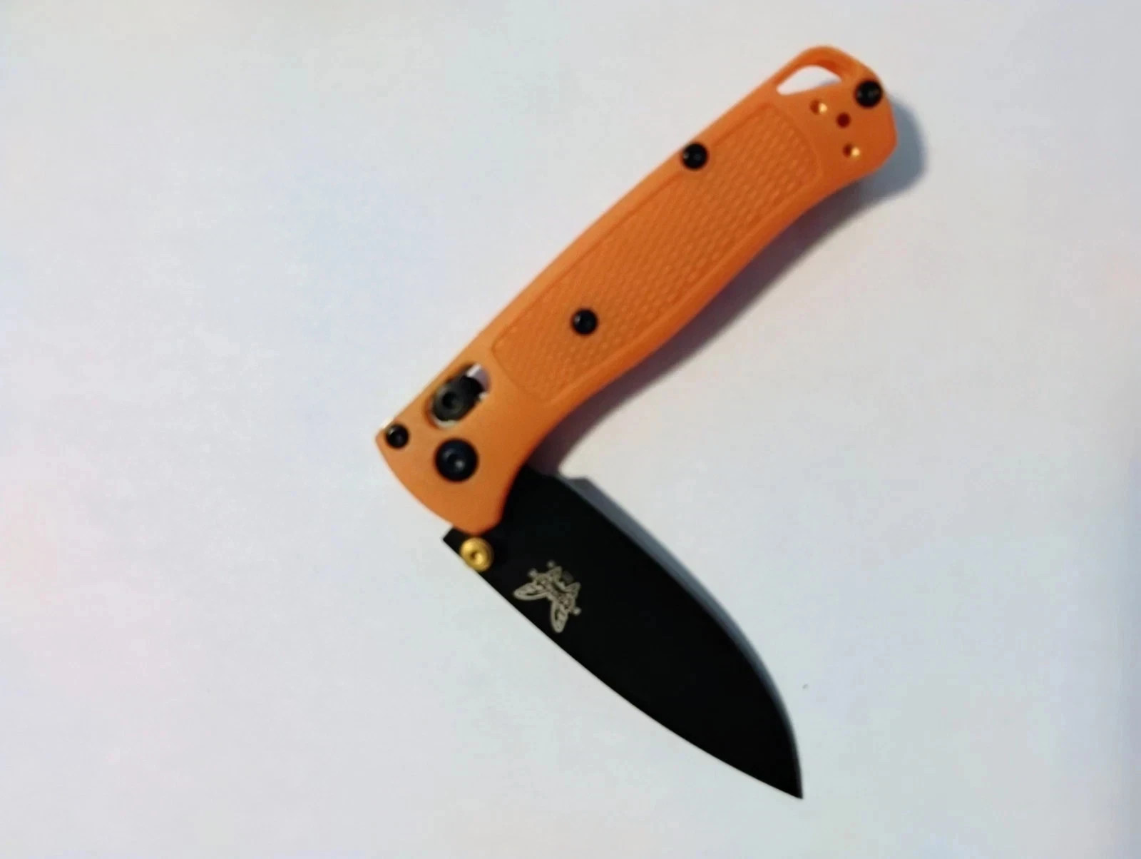 Benchmade 533 Mini Bugout Orange Handle Black Blade Folding Knife ship from USA
