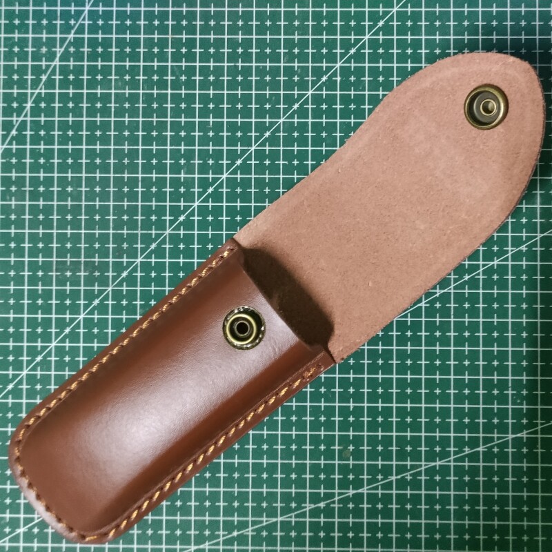 5″ Vintage Dark Brown Leather Sheath for Buck 110 Pocket Folding Knife Pouch