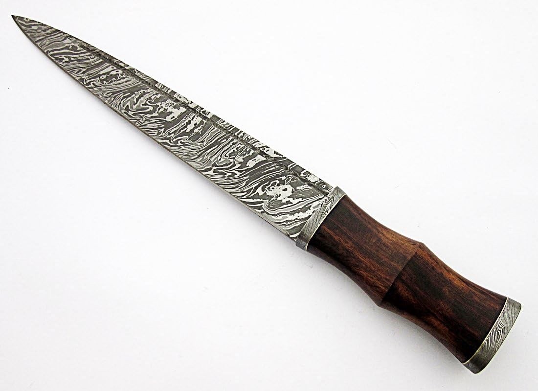 Custom Handmade Damascus Steel 17 Inches Scottis Dirk Knife – Wooden Handle