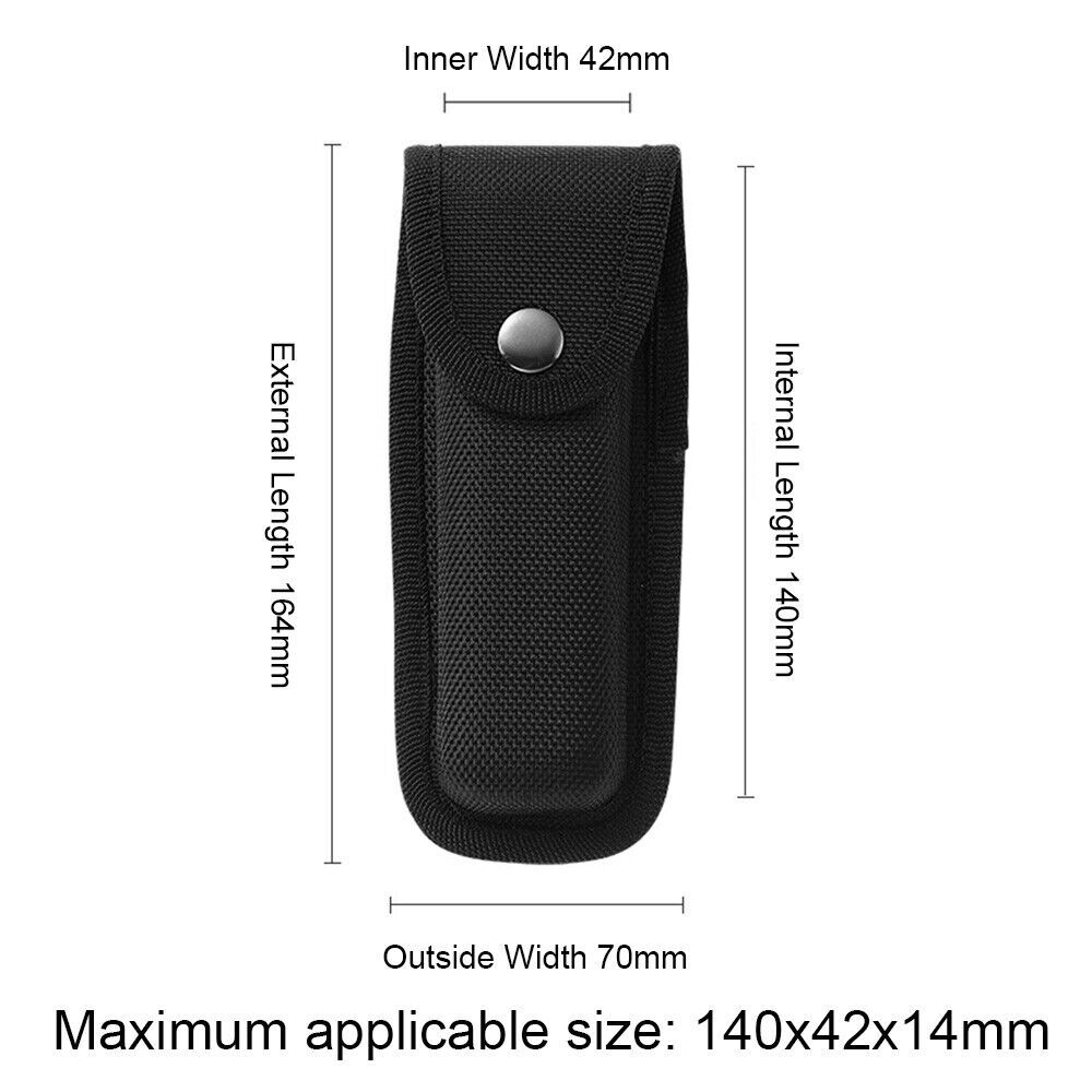 2/4-Pack Black Portable Hard Boxed Nylon Belt Sheath For Folding Knife US Seller