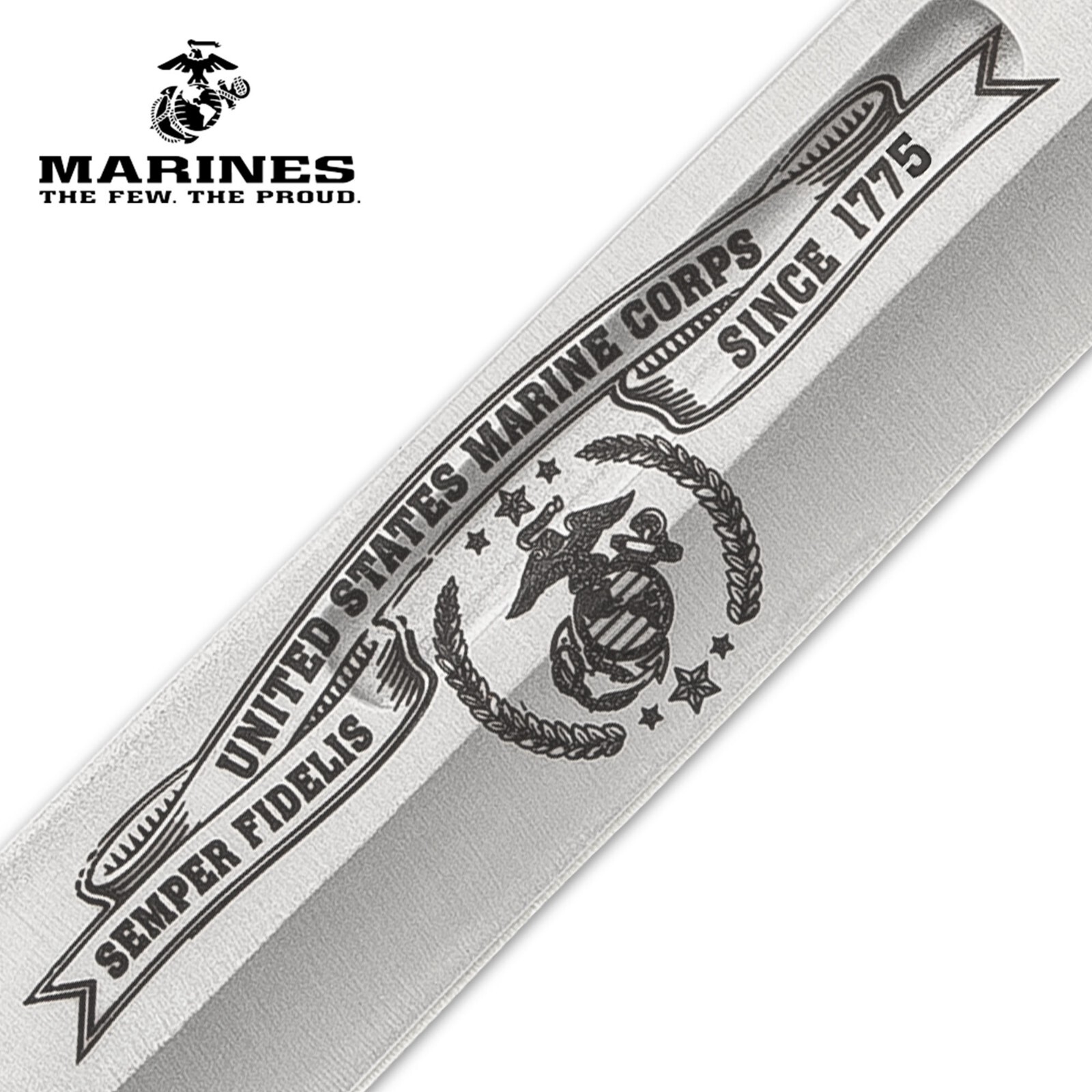USMC Marines Tactical Bowie Survival Hunting Knife Army Combat Fixed Blade New