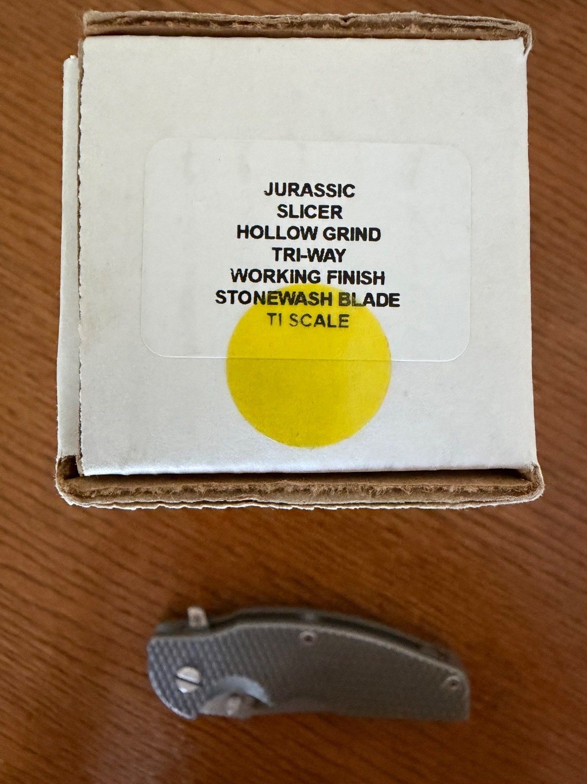 2025 Hinderer Knives Jurassic Slicer Hollow Ground Magnacut Full Ti Titanium
