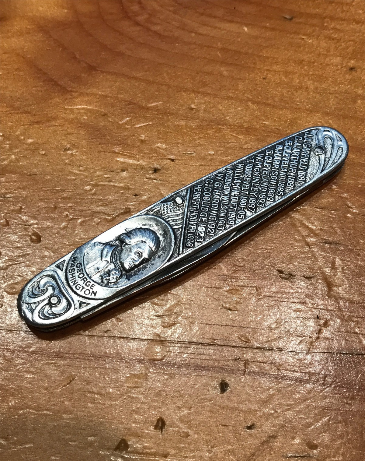VINTAGE TWO BLADE D. PERES SOLINGEN PRESIDENTS THE UNITED STATES POCKET KNIFE